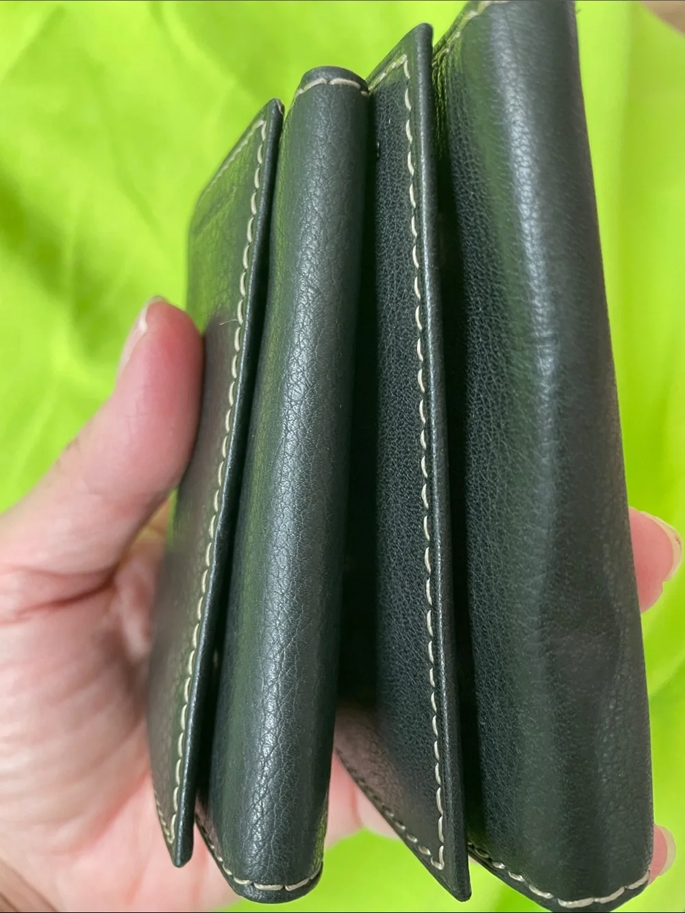 Fossil Black Leather Key & Card Holder bundle of 2